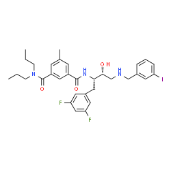 ChemSpider 2D Image | N'-{(1s,2r)-1-(3,5-Difluorobenzyl)-2-Hydroxy-3-[(3-Iodobenzyl)amino]propyl}-5-Methyl-N,N-Dipropylisophthalamide | C32H38F2IN3O3