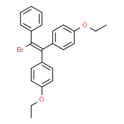 ChemSpider 2D Image | 1,1'-(2-Bromo-2-phenyl-1,1-ethenediyl)bis(4-ethoxybenzene) | C24H23BrO2