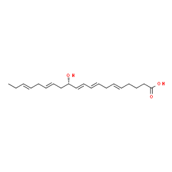 ChemSpider 2D Image | (5E,8E,10E,12S,14E,17E)-12-Hydroxy-5,8,10,14,17-icosapentaenoic acid | C20H30O3
