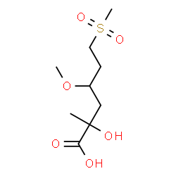ChemSpider 2D Image | 2-Hydroxy-4-methoxy-2-methyl-6-(methylsulfonyl)hexanoic acid | C9H18O6S