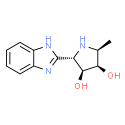 ChemSpider 2D Image | (2S,3S,4R,5S)-2-(1H-Benzimidazol-2-yl)-5-methyl-3,4-pyrrolidinediol | C12H15N3O2