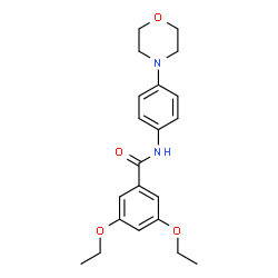 ChemSpider 2D Image | 3,5-Diethoxy-N-[4-(4-morpholinyl)phenyl]benzamide | C21H26N2O4
