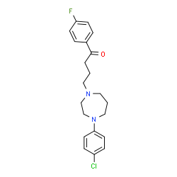 ChemSpider 2D Image | 4-[4-(4-Chlorophenyl)-1,4-diazepan-1-yl]-1-(4-fluorophenyl)-1-butanone | C21H24ClFN2O