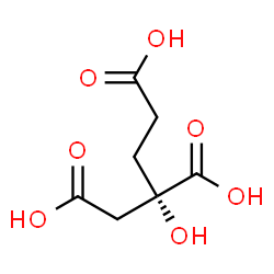 ChemSpider 2D Image | (2S)-2-Hydroxy-1,2,4-butanetricarboxylic acid | C7H10O7