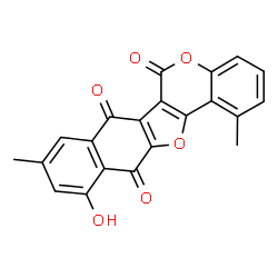 ChemSpider 2D Image | 11-Hydroxy-1,9-dimethyl-6H-naphtho[2',3':4,5]furo[3,2-c]chromene-6,7,12-trione | C21H12O6