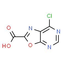 ChemSpider 2D Image | 7-Chloro[1,3]oxazolo[5,4-d]pyrimidine-2-carboxylic acid | C6H2ClN3O3