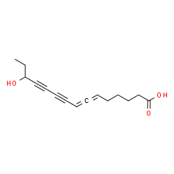 ChemSpider 2D Image | 13-Hydroxy-6,7-pentadecadiene-9,11-diynoic acid | C15H18O3