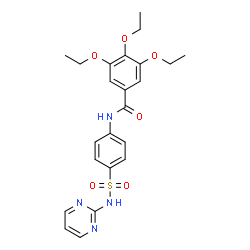 ChemSpider 2D Image | 3,4,5-Triethoxy-N-[4-(2-pyrimidinylsulfamoyl)phenyl]benzamide | C23H26N4O6S