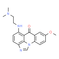 ChemSpider 2D Image | 5-{[2-(Dimethylamino)ethyl]amino}-8-methoxy-6H-imidazo[4,5,1-de]acridin-6-one | C19H20N4O2