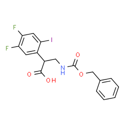 ChemSpider 2D Image | 3-{[(Benzyloxy)carbonyl]amino}-2-(4,5-difluoro-2-iodophenyl)propanoic acid | C17H14F2INO4