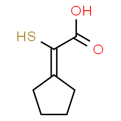 ChemSpider 2D Image | Cyclopentylidene(sulfanyl)acetic acid | C7H10O2S
