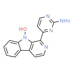 ChemSpider 2D Image | 1-(2-Amino-4-pyrimidinyl)-9H-beta-carbolin-9-ol | C15H11N5O