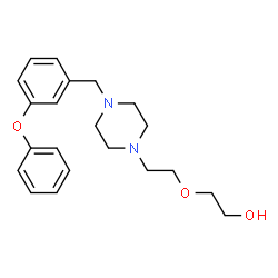 ChemSpider 2D Image | 2-(2-(4-(3-phenoxybenzyl)piperazin-1-yl)ethoxy)ethanol | C21H28N2O3