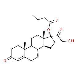 ChemSpider 2D Image | 9,11-Dehydrocortexolone 17α-butyrate | C25H34O5