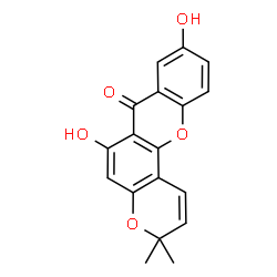 ChemSpider 2D Image | 6,9-Dihydroxy-3,3-dimethyl-3H,7H-pyrano[2,3-c]xanthen-7-one | C18H14O5
