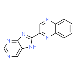 ChemSpider 2D Image | 2-(7H-Purin-8-yl)quinoxaline | C13H8N6
