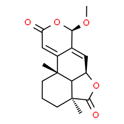 ChemSpider 2D Image | (3aS,5aR,7R,10bS)-7-Methoxy-3a,10b-dimethyl-1,2,3,3a,5a,7,10b,10c-octahydro-4H,9H-[2]benzofuro[7,1-fg]isochromene-4,9-dione | C17H20O5