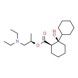 ChemSpider 2D Image | (2R)-1-(Diethylamino)-2-propanyl (1R,2R)-1-hydroxy-1,1'-bi(cyclohexyl)-2-carboxylate | C20H37NO3