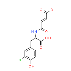 ChemSpider 2D Image | 3-Chloro-N-[(2E)-4-methoxy-4-oxo-2-butenoyl]-L-tyrosine | C14H14ClNO6