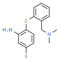 ChemSpider 2D Image | 2-((2-((dimethylamino)methyl)phenyl)thio)-5-iodophenylamine | C15H17IN2S