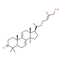 ChemSpider 2D Image | (5xi,24E)-26-Hydroxylanosta-7,9(11),24-trien-3-one | C30H46O2