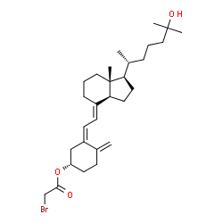 ChemSpider 2D Image | (3S,5Z,7E)-25-Hydroxy-9,10-secocholesta-5,7,10-trien-3-yl bromoacetate | C29H45BrO3