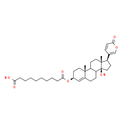 ChemSpider 2D Image | (3beta,8xi,9xi)-3-[(9-Carboxynonanoyl)oxy]-14-hydroxybufa-4,20,22-trienolide | C34H48O7