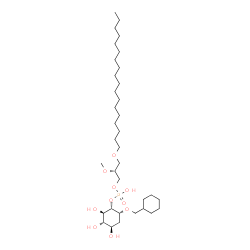 ChemSpider 2D Image | (1S,2R,3S,4R,6R)-6-(Cyclohexylmethoxy)-2,3,4-trihydroxycyclohexyl (2R)-2-methoxy-3-(octadecyloxy)propyl hydrogen phosphate | C35H69O10P