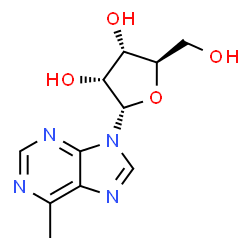 ChemSpider 2D Image | 6-Methyl-9-(alpha-D-ribofuranosyl)-9H-purine | C11H14N4O4