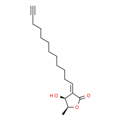 ChemSpider 2D Image | (3E,4S,5S)-3-(11-Dodecyn-1-ylidene)-4-hydroxy-5-methyldihydro-2(3H)-furanone | C17H26O3