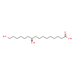 ChemSpider 2D Image | (10R)-10,16-Dihydroxyhexadecanoic acid | C16H32O4