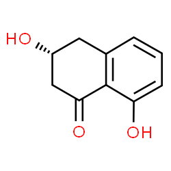 ChemSpider 2D Image | (3R)-3,8-Dihydroxy-3,4-dihydro-1(2H)-naphthalenone | C10H10O3
