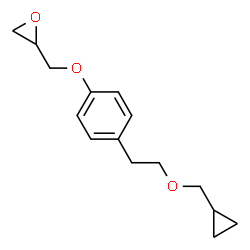 ChemSpider 2D Image | 2-({4-[2-(Cyclopropylmethoxy)ethyl]phenoxy}methyl)oxirane | C15H20O3