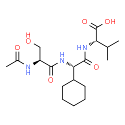 ChemSpider 2D Image | N-{(2S)-2-[(N-Acetyl-L-seryl)amino]-2-cyclohexylacetyl}-L-valine | C18H31N3O6