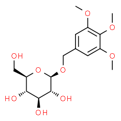 ChemSpider 2D Image | 3,4,5-Trimethoxybenzyl beta-D-glucopyranoside | C16H24O9