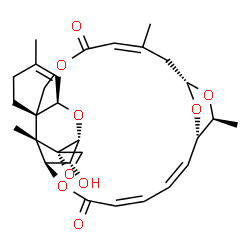 ChemSpider 2D Image | (1'R,2S,3'R,8'R,12'Z,15'R,17'S,18'S,19'Z,21'Z,25'S,26'S,28'R)-28'-Hydroxy-5',13',17',26'-tetramethyl-11'H,23'H-spiro[oxirane-2,27'-[2,10,16,24,29]pentaoxapentacyclo[23.2.1.1~15,18~.0~3,8~.0~8,26~]nona
cosa[4,12,19,21]tetraene]-11',23'-dione | C29H36O9