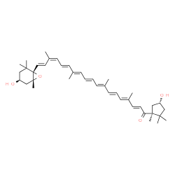 ChemSpider 2D Image | (3S,3'R,5R,5'S,6S,9cis)-3,3'-Dihydroxy-5,6-dihydro-5,6-epoxy-beta,kappa-caroten-6'-one | C40H56O4