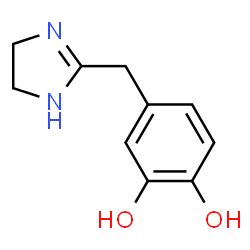 ChemSpider 2D Image | 4-(4,5-Dihydro-1H-imidazol-2-ylmethyl)-1,2-benzenediol | C10H12N2O2