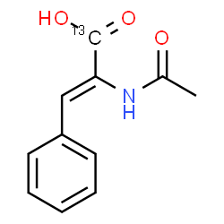 ChemSpider 2D Image | (2Z)-2-Acetamido-3-phenyl(1-~13~C)-2-propenoic acid | C1013CH11NO3