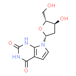 ChemSpider 2D Image | 7-DEAZA-2'-DEOXYXANTHOSINE | C11H13N3O5