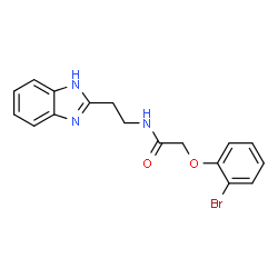 ChemSpider 2D Image | N-[2-(1H-Benzimidazol-2-yl)ethyl]-2-(2-bromophenoxy)acetamide | C17H16BrN3O2